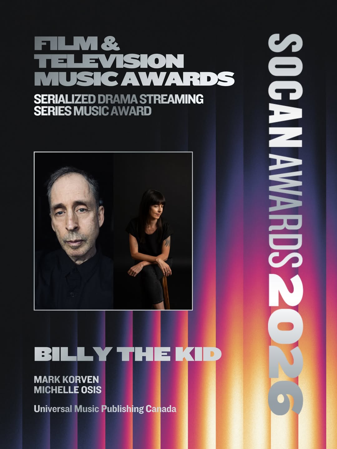 'SOCAN 2026 Award for Michelle Osis & Mark Korven' core news picture
